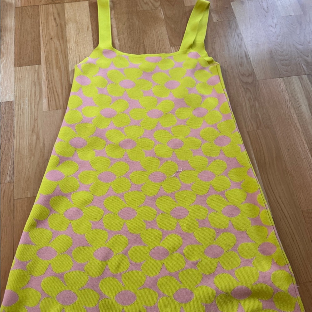 Zara Yellow and Pink Floral Dress